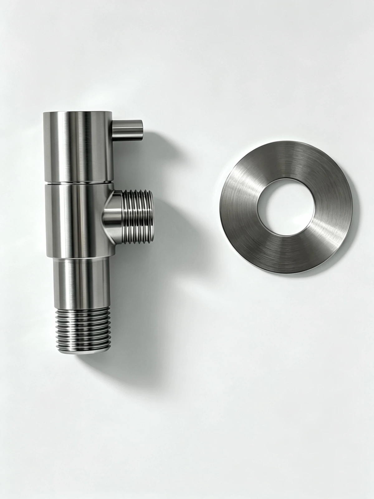 P1-HR016 angle valve: product and trim detail — pictured parts are not a supplied-parts list