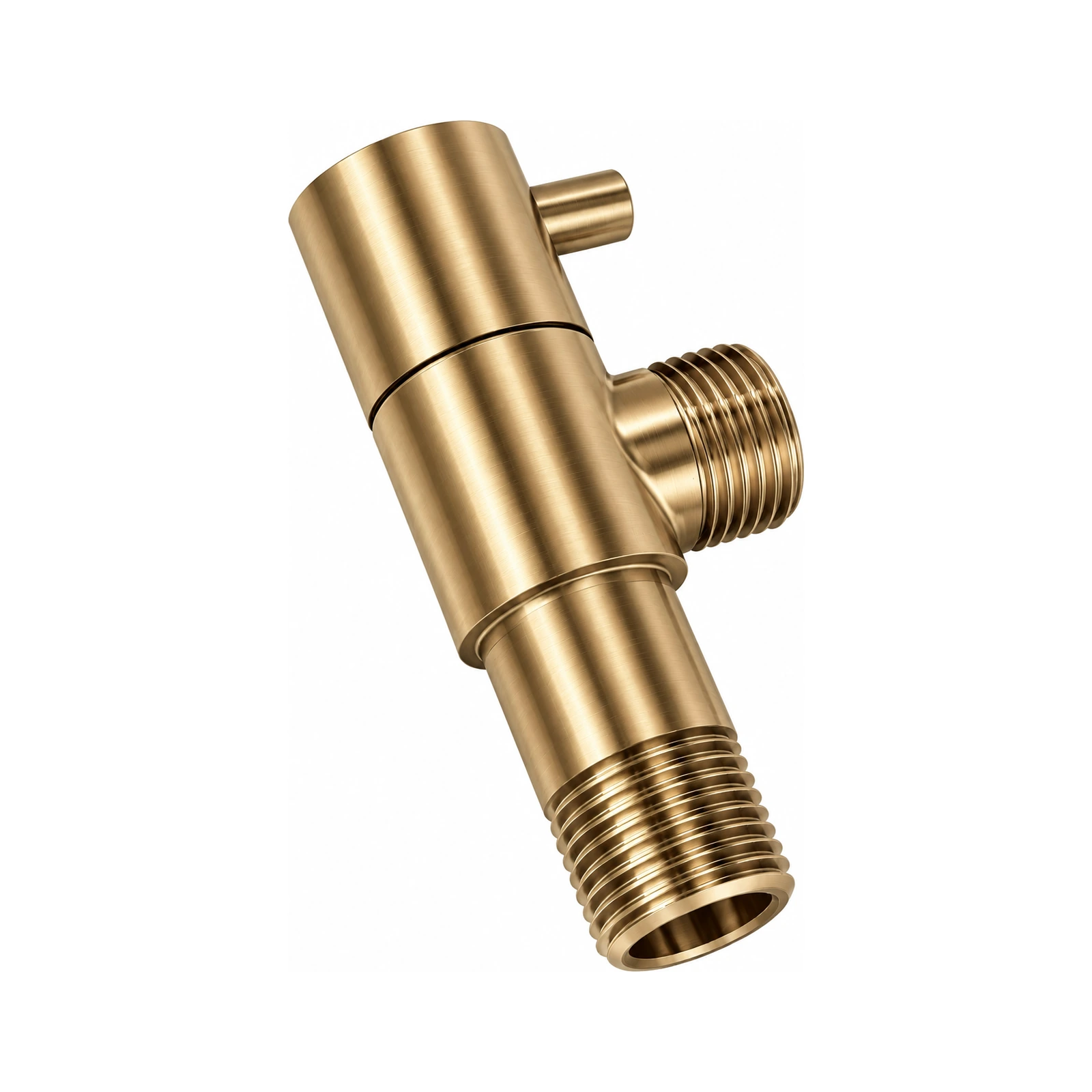 P1-HR016 angle valve: brushed gold appearance reference